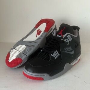 🚫SOLD🚫 Size 8 - Air Jordan 4 Retro “Bred” OG Black/Red Sneakers FV5029-006